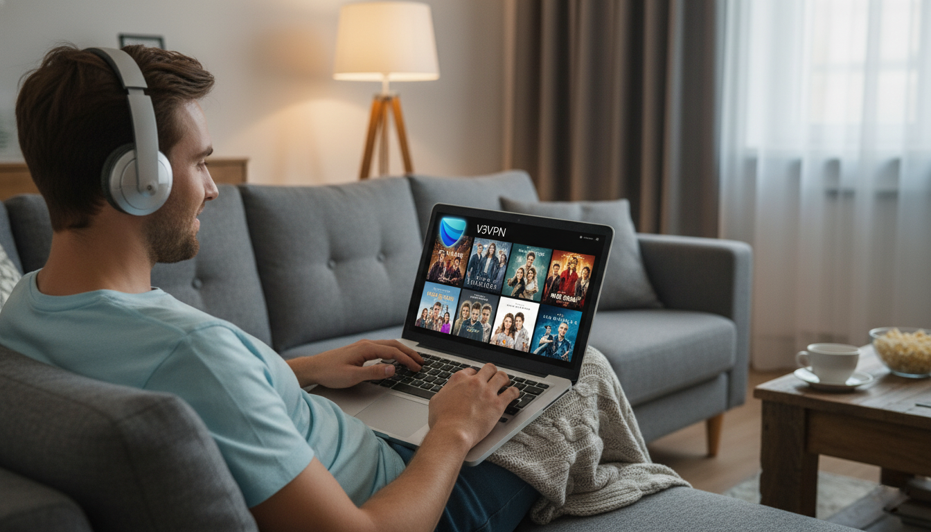 Enjoy streaming on laptop with V3VPN